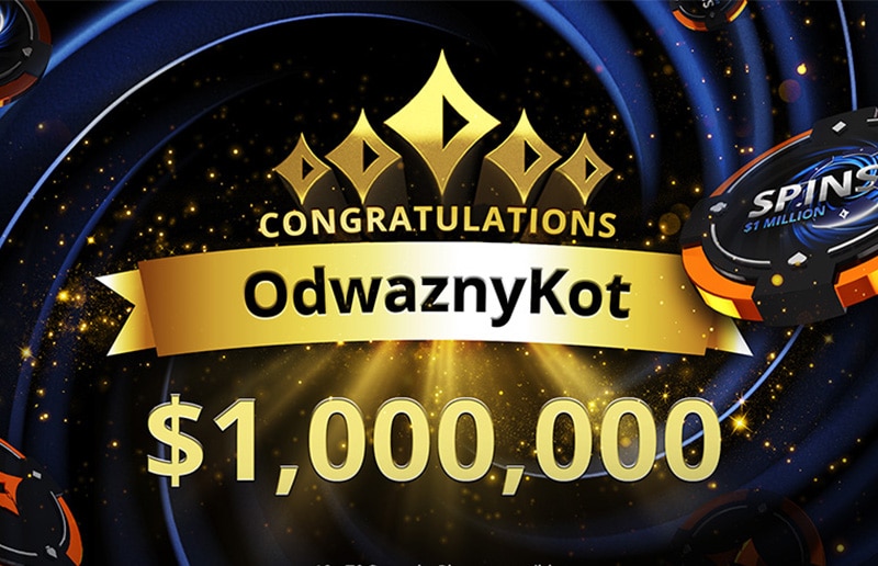 Игрок OdwaznyKot из России выиграл джекпот 1 миллион долларов в спинах на partypoker