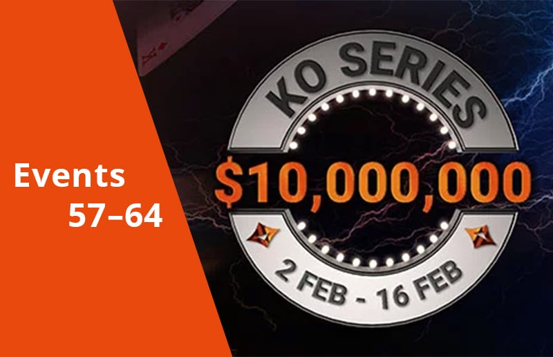 partypoker KO Series: результаты с 57 по 64 событие