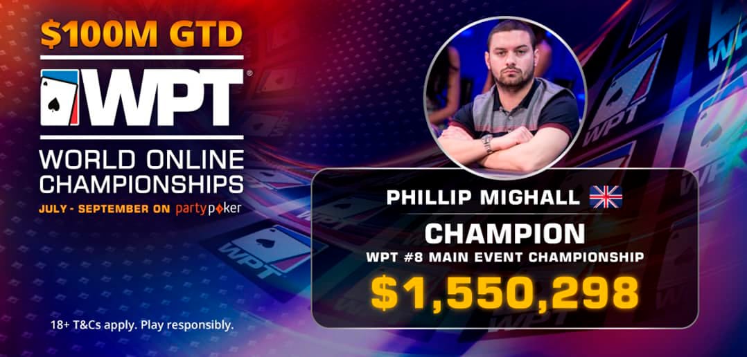 Фил Мигхолл стал победителем Главного События WPTWOC на partypoker!